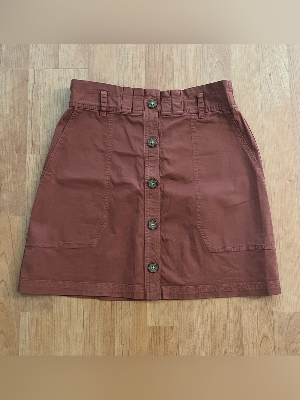 NWT Abercrombie & Fitch Paper Bag Mini Skirt Burnt Orange (M)